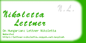 nikoletta lettner business card